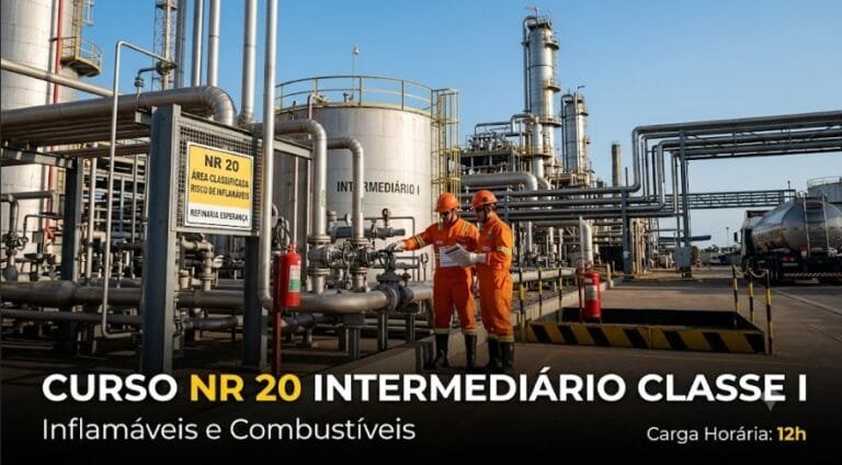 Curso NR 20 Intermediário I 12h Híbrido Semipresencial Segurança e Saúde no Trabalho com Inflamáveis e Combustíveis