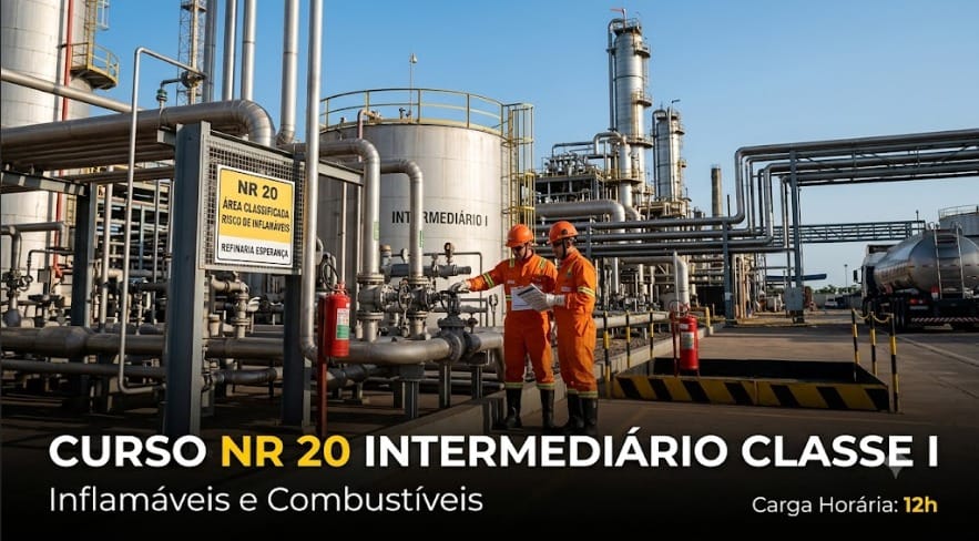 Curso NR 20 Segurança e Saúde no Trabalho com Inflamáveis e Combustíveis Intermediário I 12h