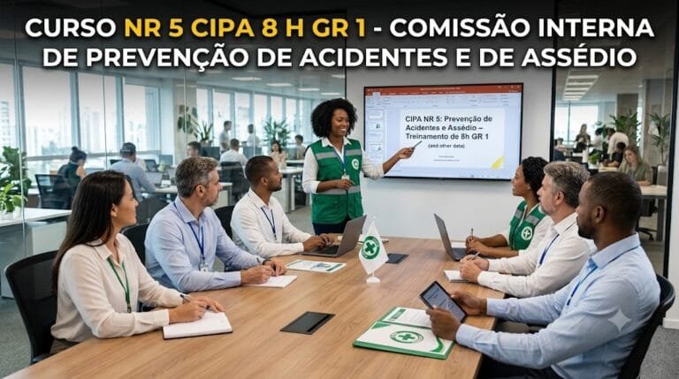 Curso NR 5 CIPA 8 h GR 1 EAD – COMISSÃO INTERNA DE PREVENÇÃO DE ACIDENTES E DE ASSÉDIO
