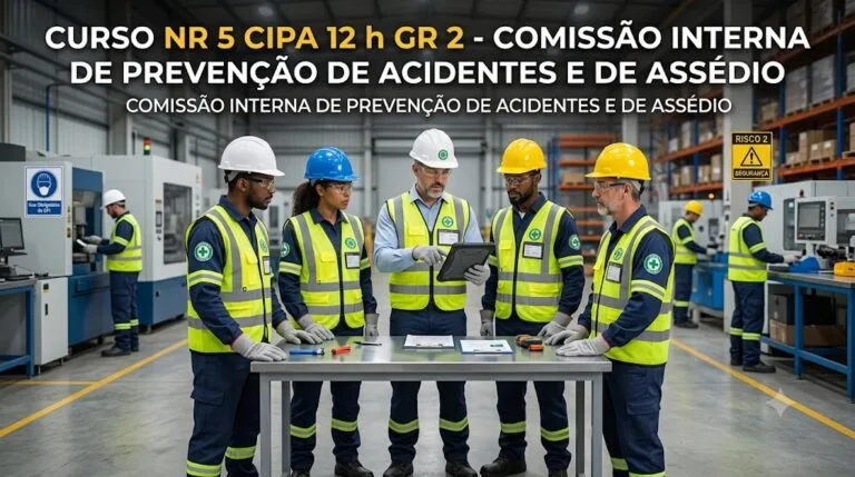 Curso NR 5 CIPA 12 h GR 2 Híbrido Semipresencial – COMISSÃO INTERNA DE PREVENÇÃO DE ACIDENTES E DE ASSÉDIO