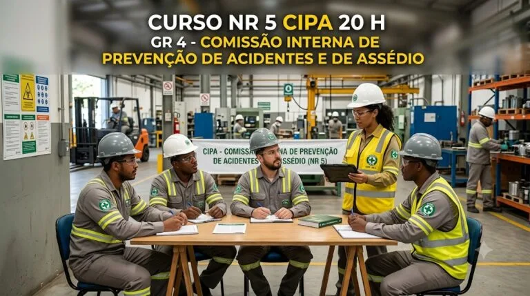 Curso NR 5 CIPA 20 h GR 4 Híbrido Semipresencial – COMISSÃO INTERNA DE PREVENÇÃO DE ACIDENTES E DE ASSÉDIO