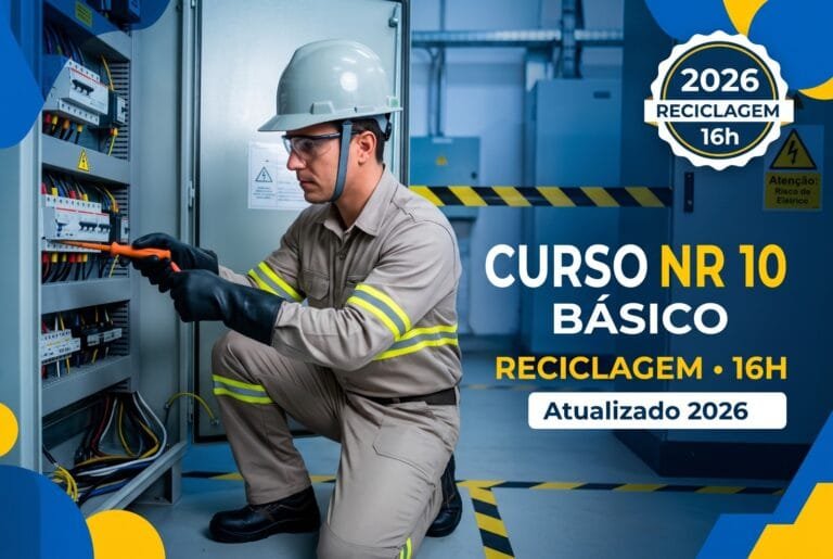 Curso NR 10 Básico 2026 Reciclagem 16h Híbrido Semipresencial Segurança em Serviços e Instalações Elétricas