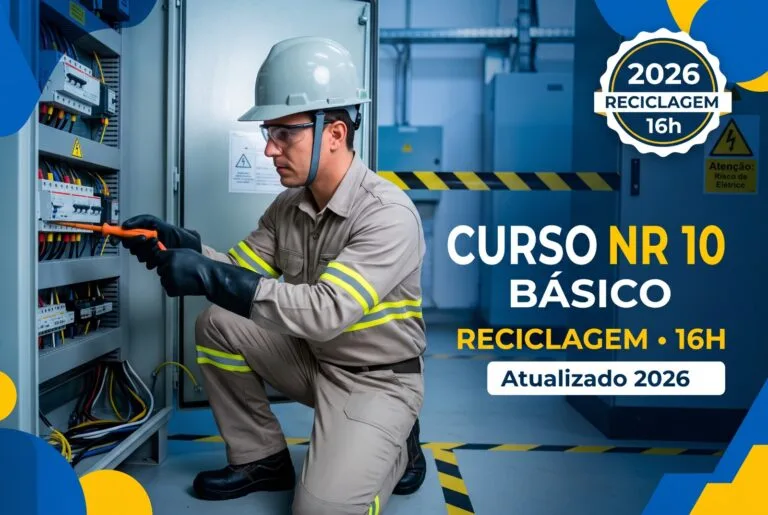 Curso NR 10 Básico 2026 Reciclagem 16h Híbrido Semipresencial Segurança em Serviços e Instalações Elétricas