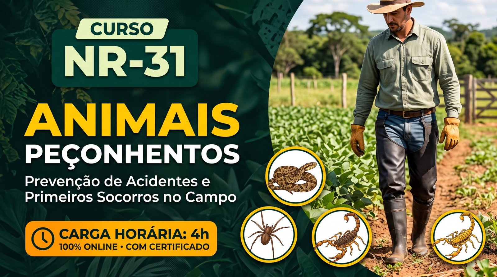 Curso NR 31 Animais Peçonhentos 4h